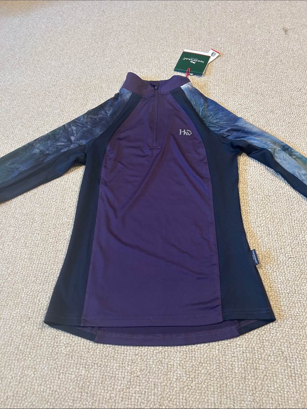 NWT Horseware Ireland long sleeve Aveen half zip tech top